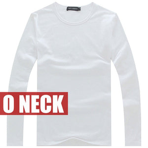 high-elastic cotton t-shirts men's long sleeve