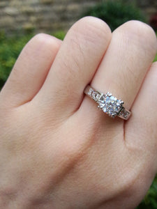Rose Gold Solitaire Rhinestones
