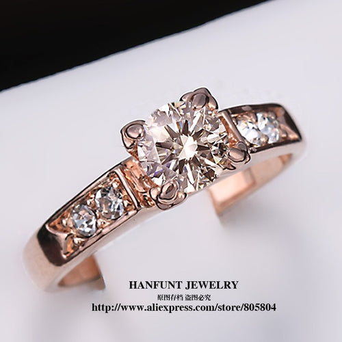 Rose Gold Solitaire Rhinestones