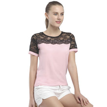 Load image into Gallery viewer, Lace Chiffon Blouse Pink/Red