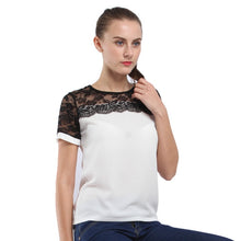 Load image into Gallery viewer, Lace Chiffon Blouse Pink/Red