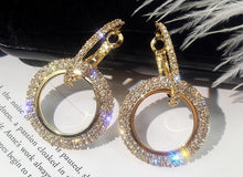 Load image into Gallery viewer, New Crystal Earrings Round Gold And Silver Earring